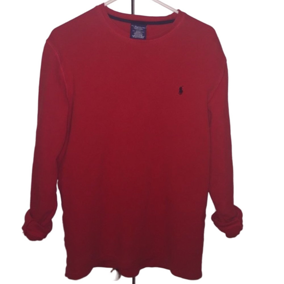 Polo Ralph Lauren Cotton Red Long Sleeve - Picture 1 of 6
